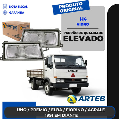 Farol H4 Agrale 1992 A 1996 Uno Premio Elba Fiorino Arteb