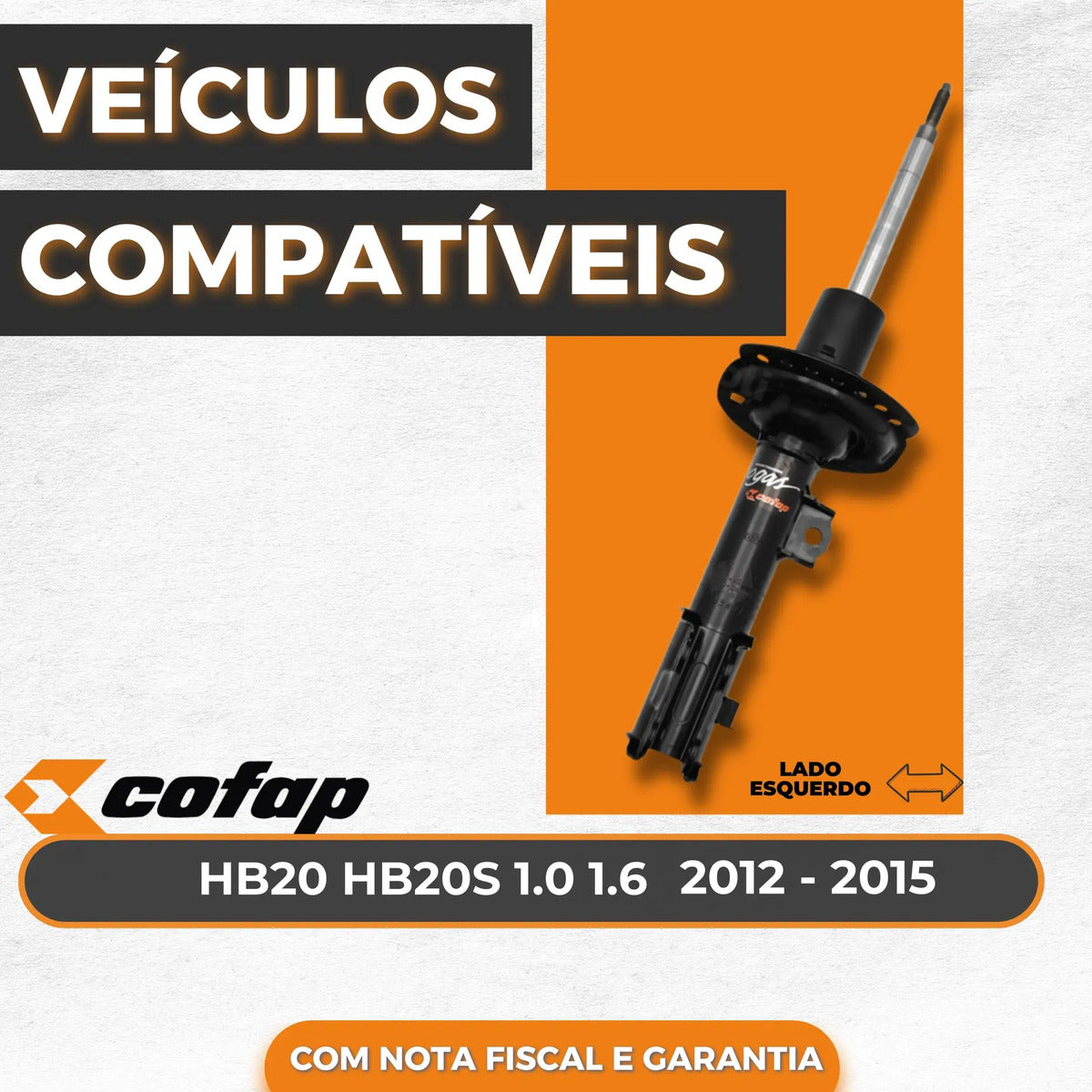 Amortecedor Dianteiro Esquerdo Hb20 2012-2015 Cofap Gp30535