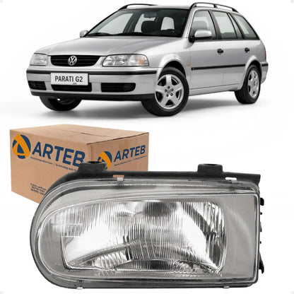 Farol Vw Parati Saveiro Gol G2 1995/2003 Máscara Cinza Arteb