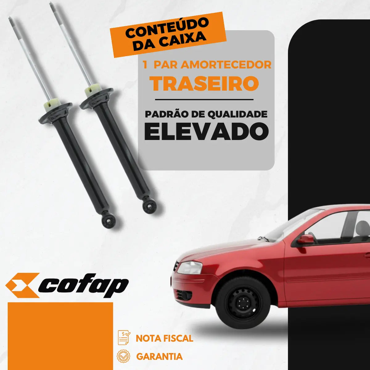Par Amortecedores Traseiros Vw Gol Parati G2 G3 G4 Cofap