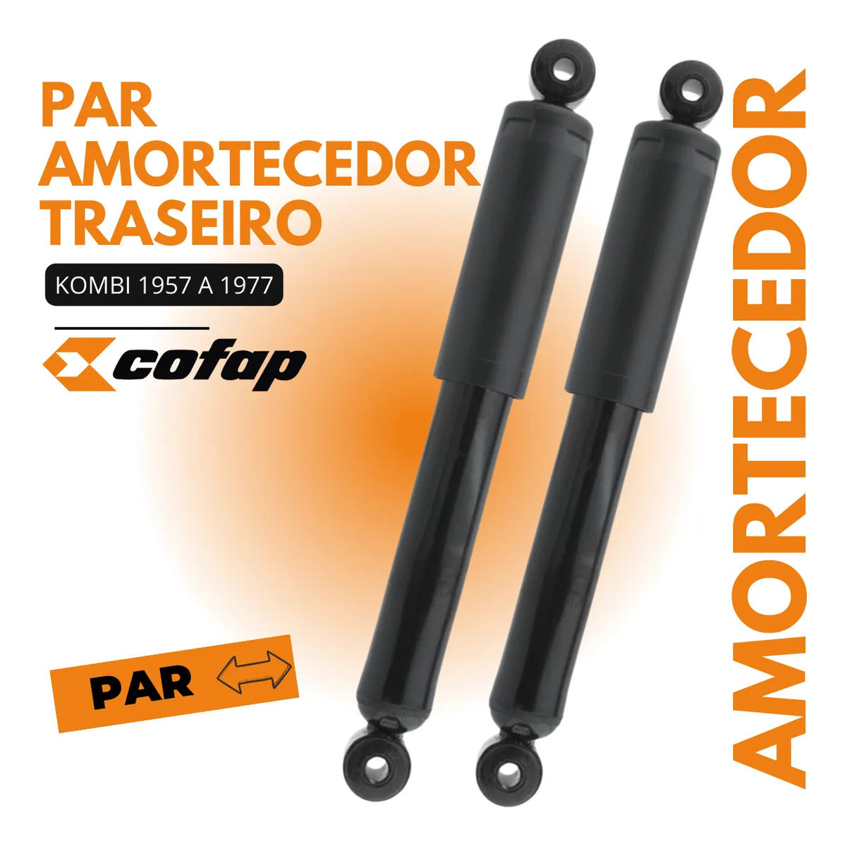 Par Amortecedor Traseiro Kombi 1957 A 1977 Original Cofap