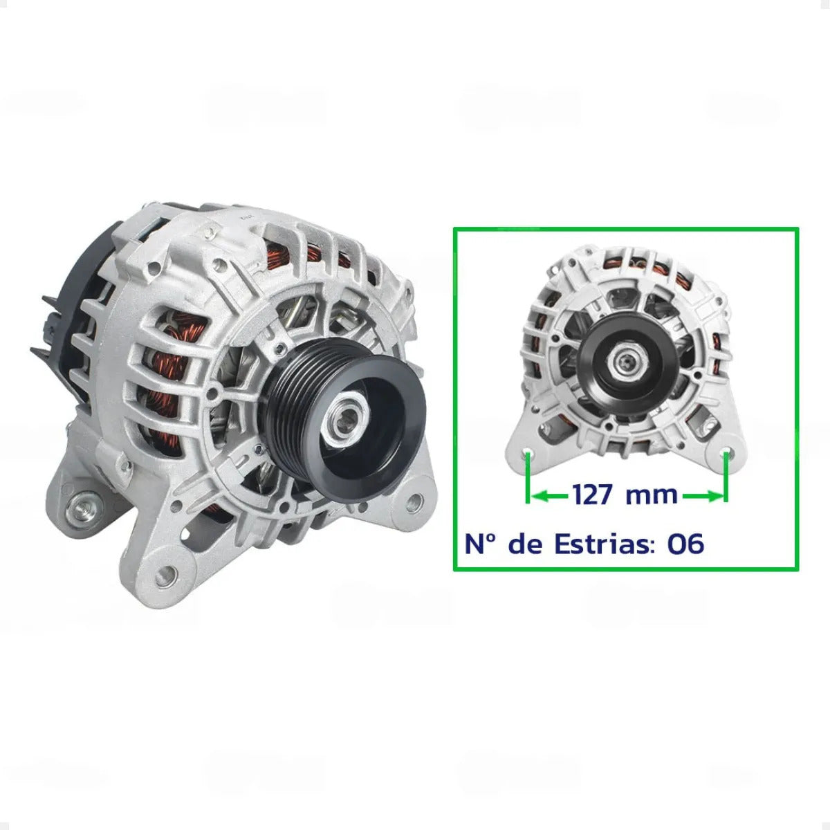 Alternador Sandero Logan Duster Clio 1.6  12v95a Com Polia