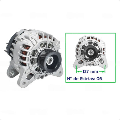 Alternador Sandero Logan Duster Clio 1.6  12v95a Com Polia