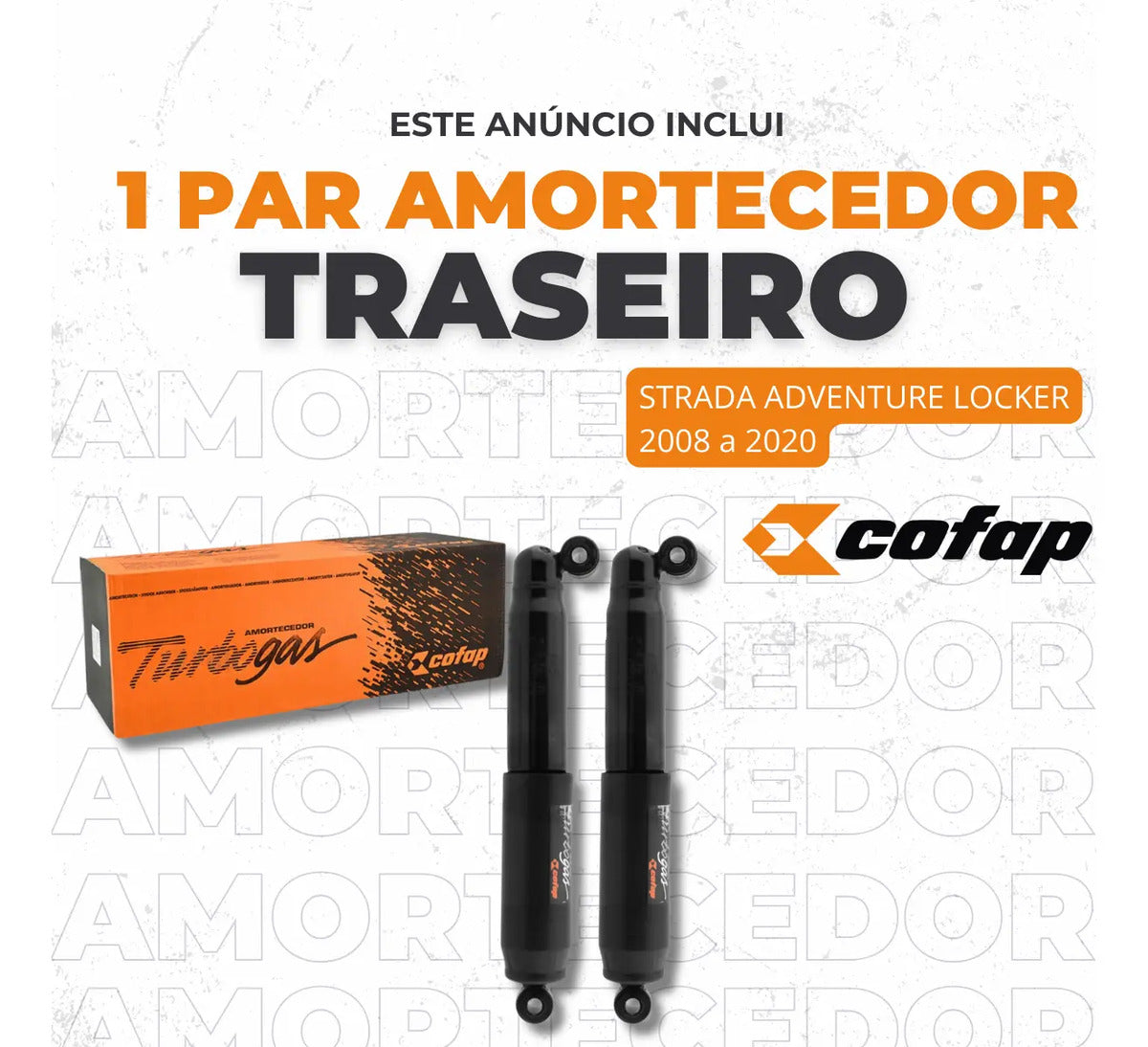 Par Amortecedor Traseiro Fiat Strada Adventure Locker Cofap