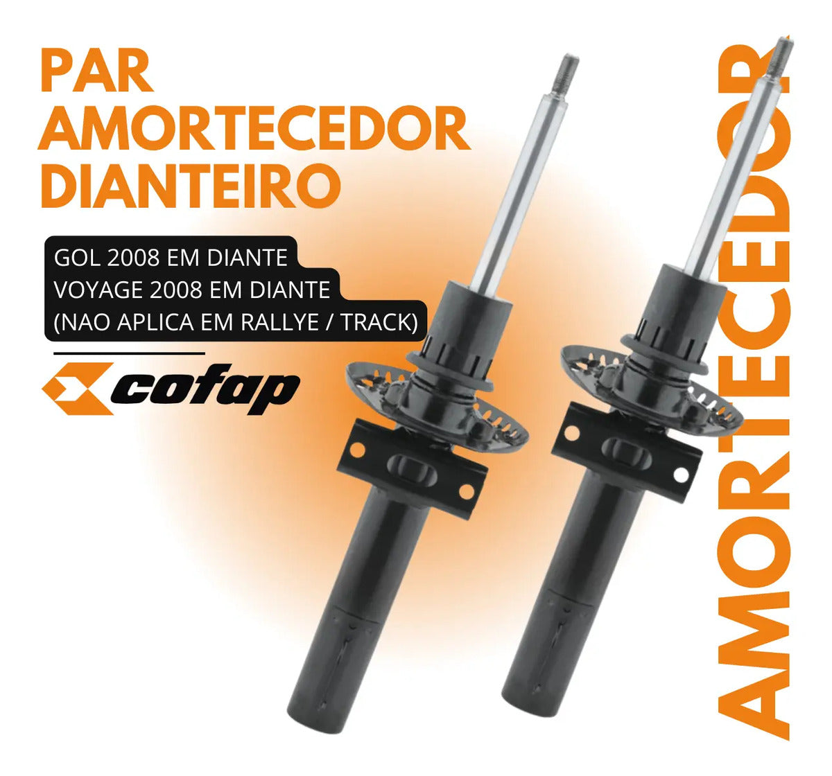 Par Amortecedor Dianteiro Gol G5 G6  Ate 1908 Original Cofap