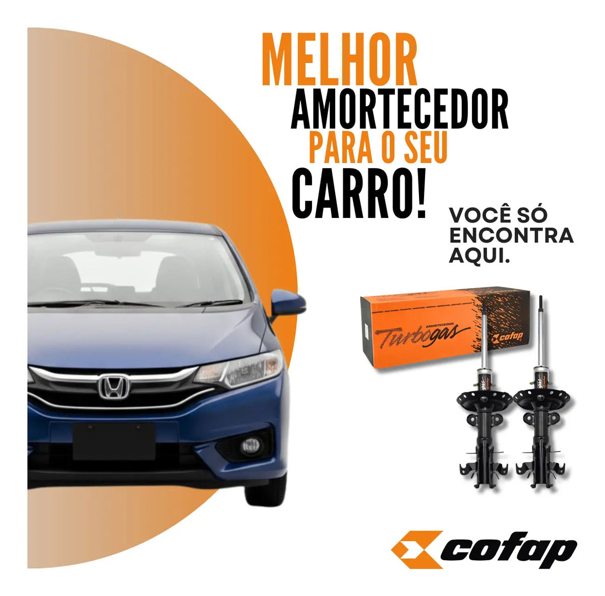 Par Amortecedor Dianteiro Fit City 2009 10 11 12 2013 Cofap