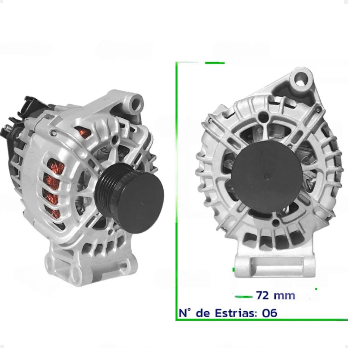 Alternador Euro Ep-70028 Ecosport Fiesta Ford K 12v 120a