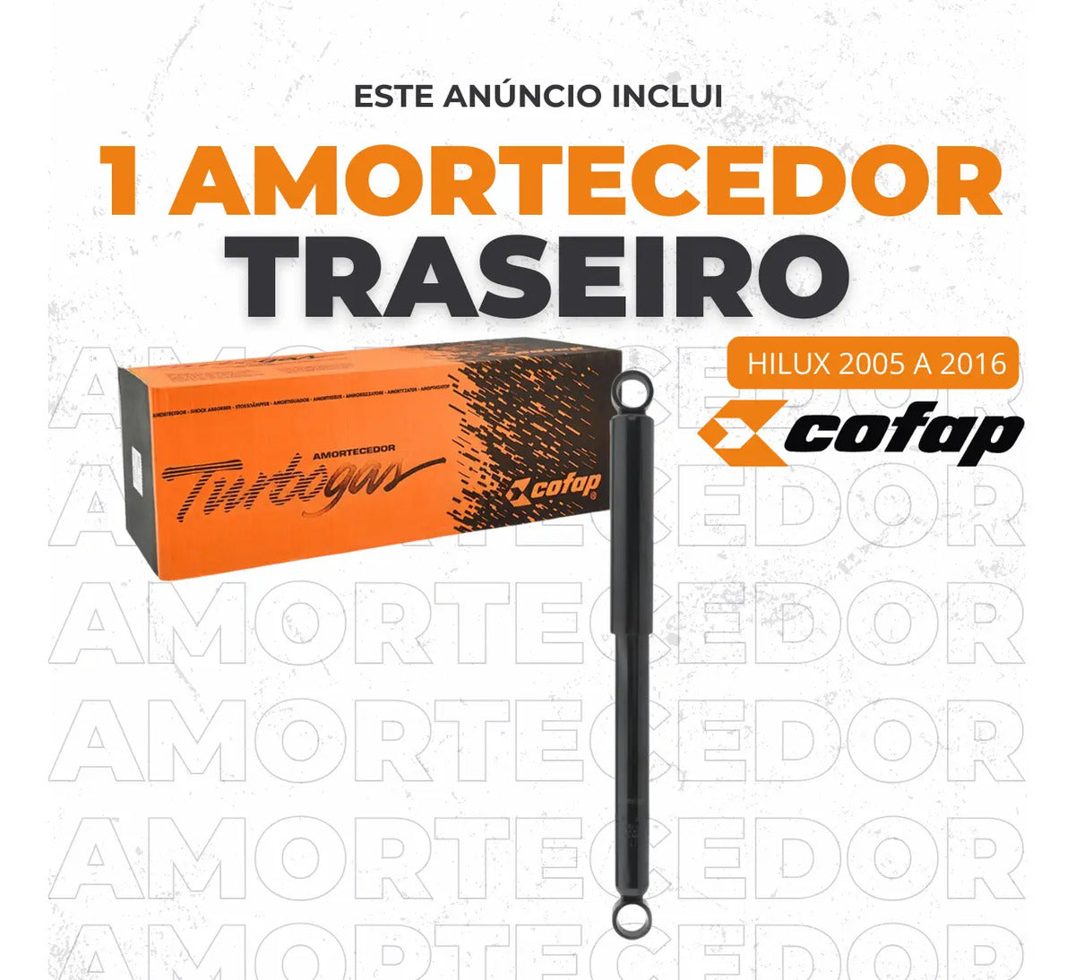Amortecedor Traseiro Cofap Turbogás Toyota Hilux Picape