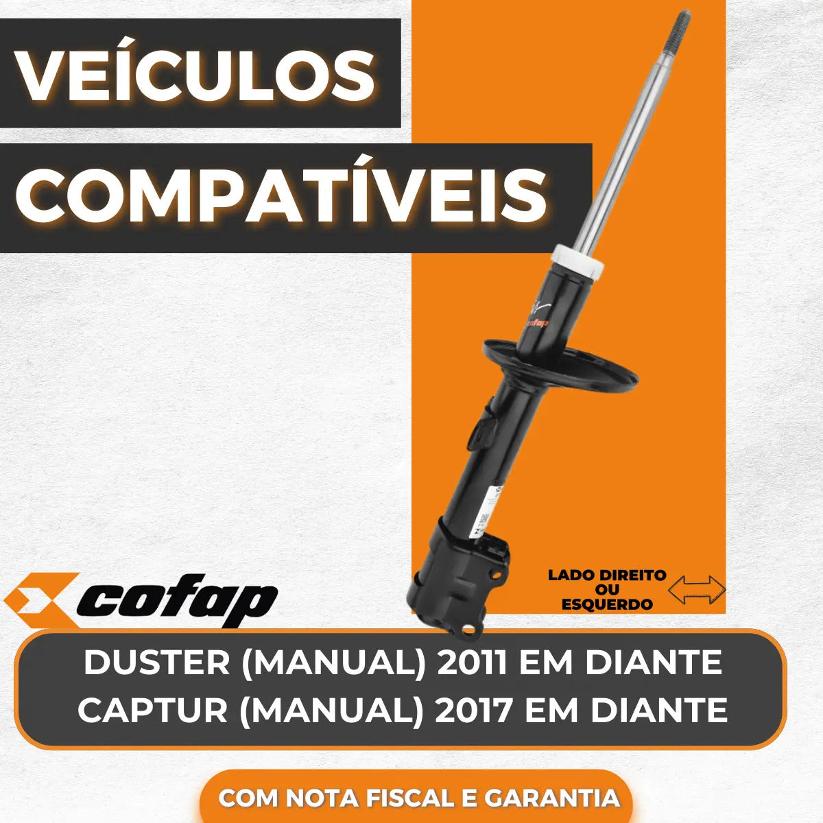 Amortecedor Dianteiro Captur 2017 Em Diante - Cofap