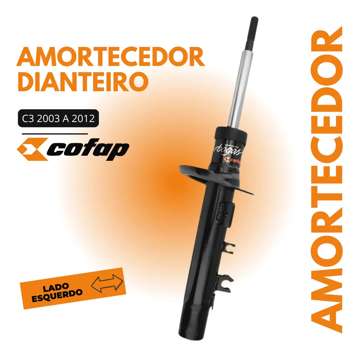 Amortecedor Dianteiro Citroen C3 03 A 2012 Cofap Lado Esquer