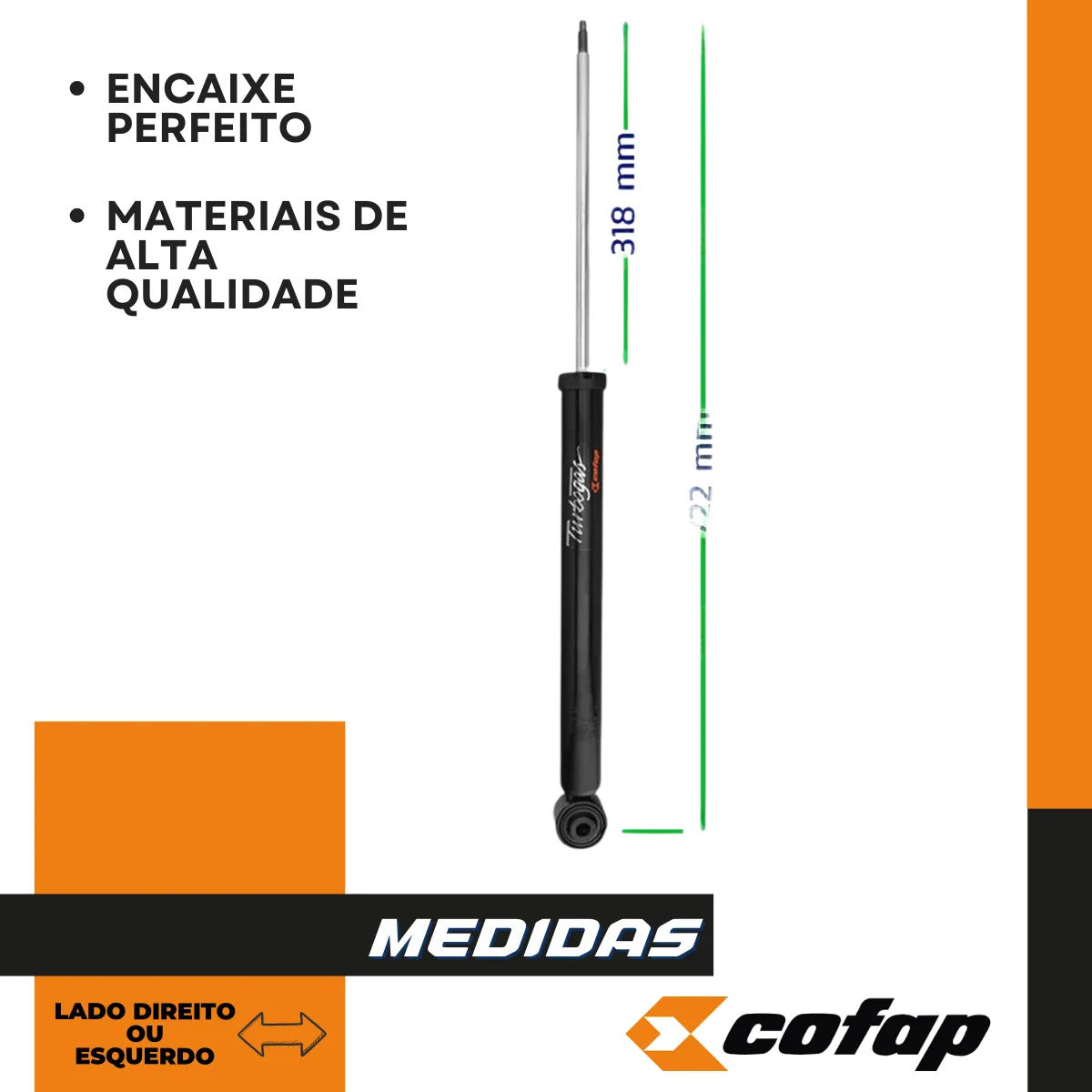 Amortecedor Traseiro Gás Nivus T-cross 2019 A 2025 Cofap