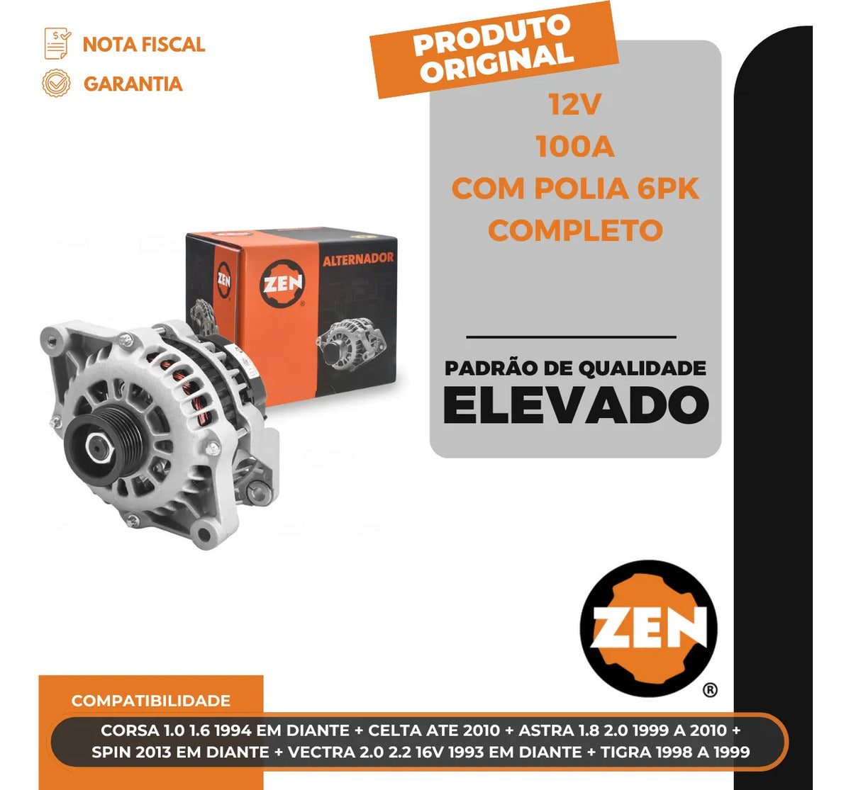 Alternador Corsa Celta Astra Spin Vectra Tigra 1.0 2.2 12v