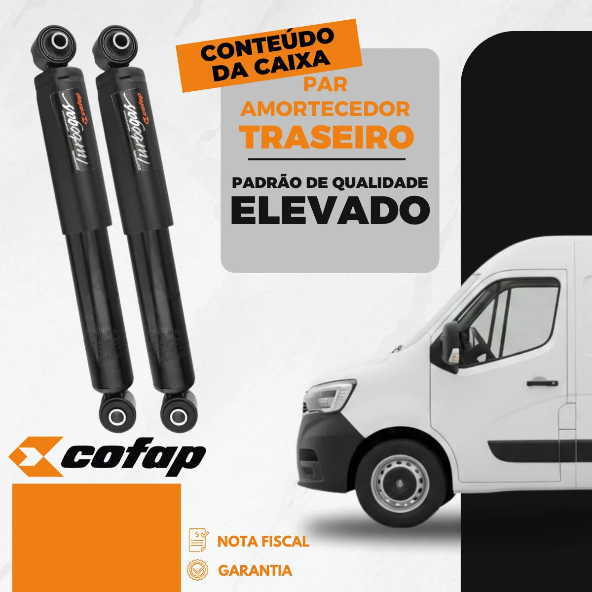 Par Amortecedor Traseiro Master 2.3 16v Original Cofap