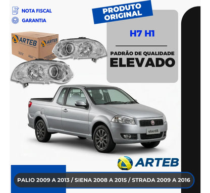 Farol Strada 2010 A 2017 Máscara Metalizada Arteb