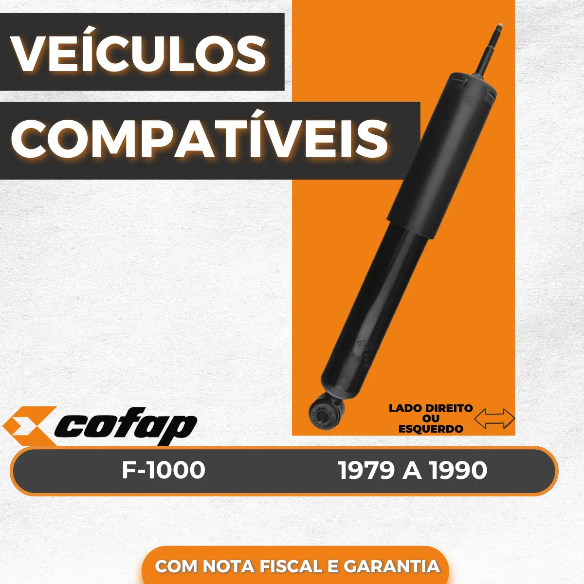 Amortecedor Traseiro F1000 1979 A 1990 Cofap