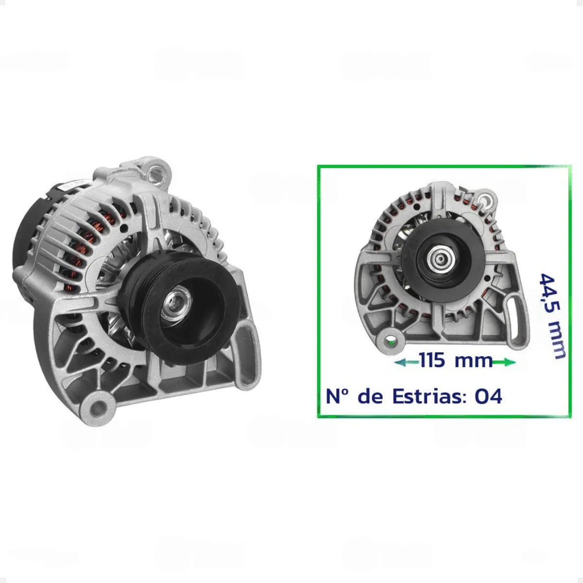 Alternador Palio Idea Siena 1.0 1.4 8v 1996 A 2010 12v 90a