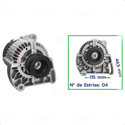 Alternador Palio Idea Siena 1.0 1.4 8v 1996 A 2010 12v 90a