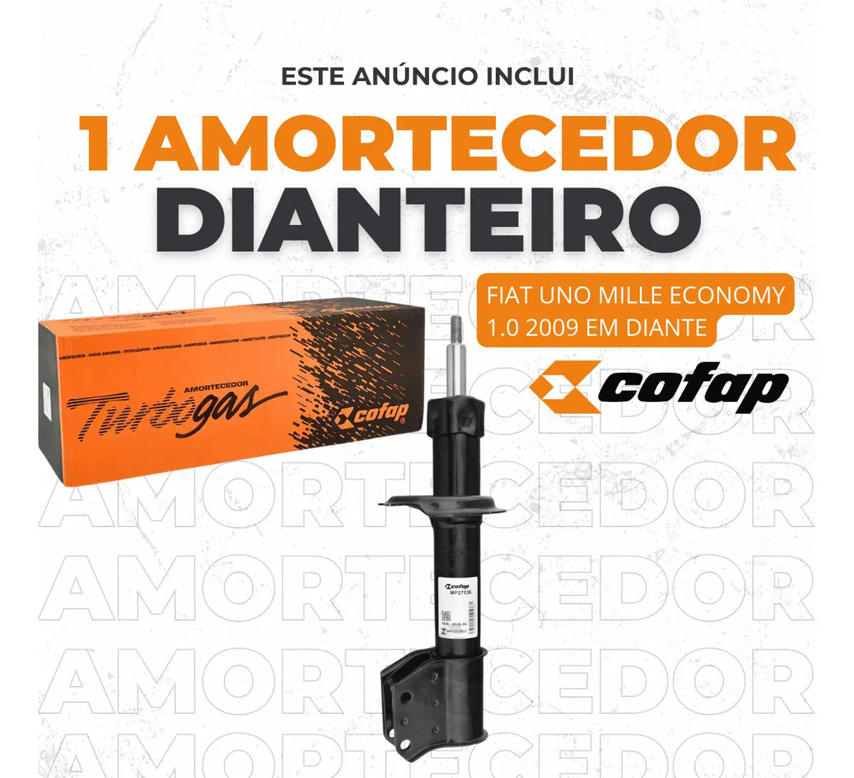 Amortecedor Dianteiro Uno Economy 1.0 2009 A 2013 Cofap