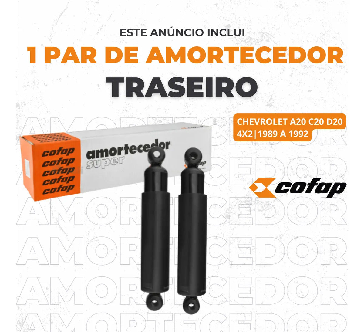 Par Amortecedor Traseiro A / C / D-20 4x2 1983 A 1992 Cofap