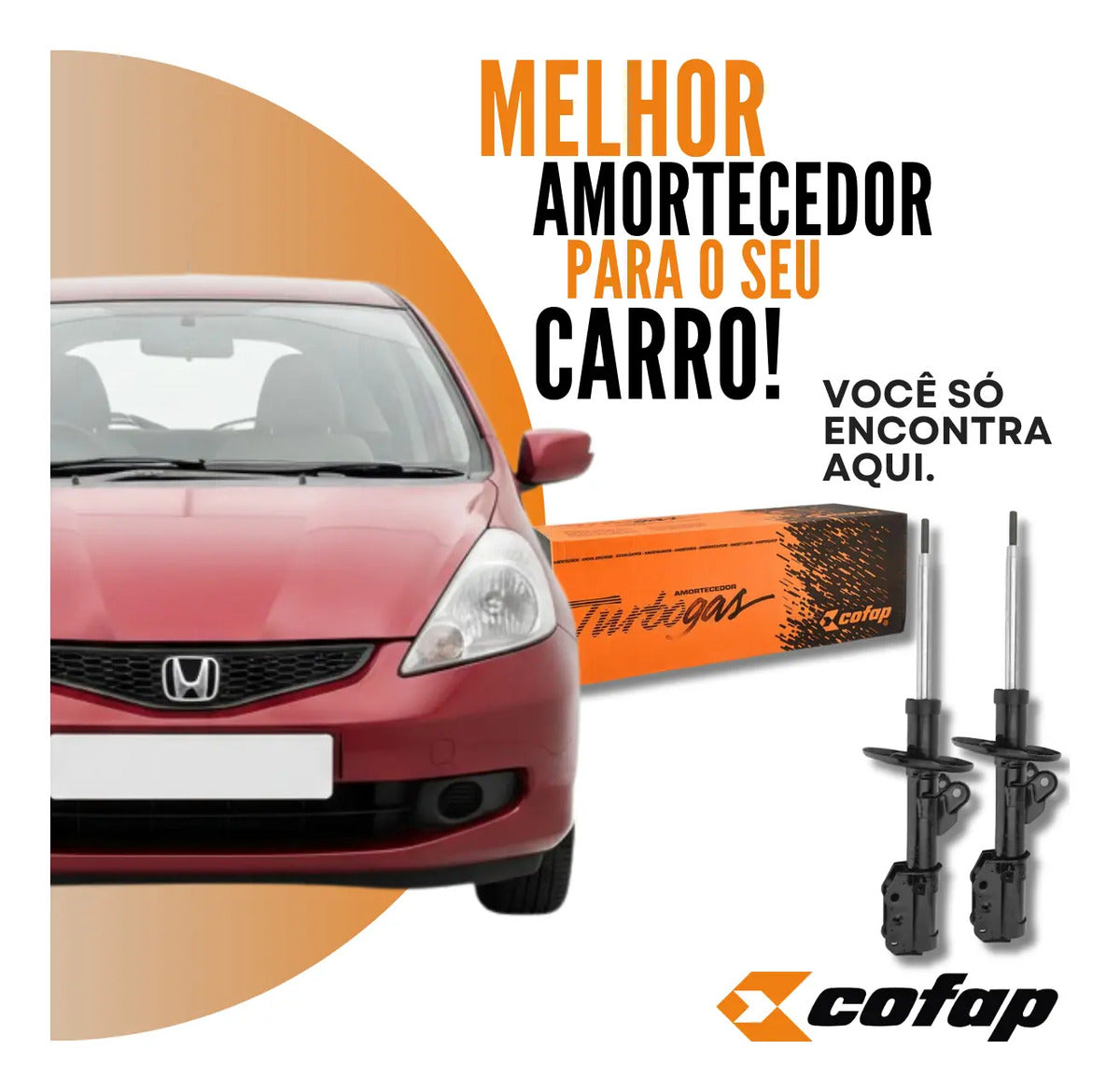 Par Amortecedor Dianteiro Honda Fit Até 2008 Cofap Gp35943m