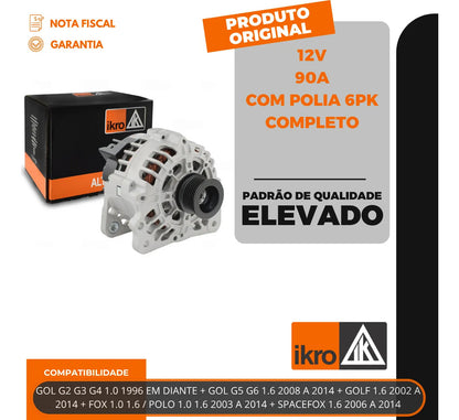 Alternador Vw Gol G5 G6  Fox Polo Spacefox 12v 90a