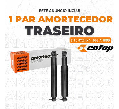 Par Amortecedor Traseiro Original Cofap S10 2.4 2008 A 2012