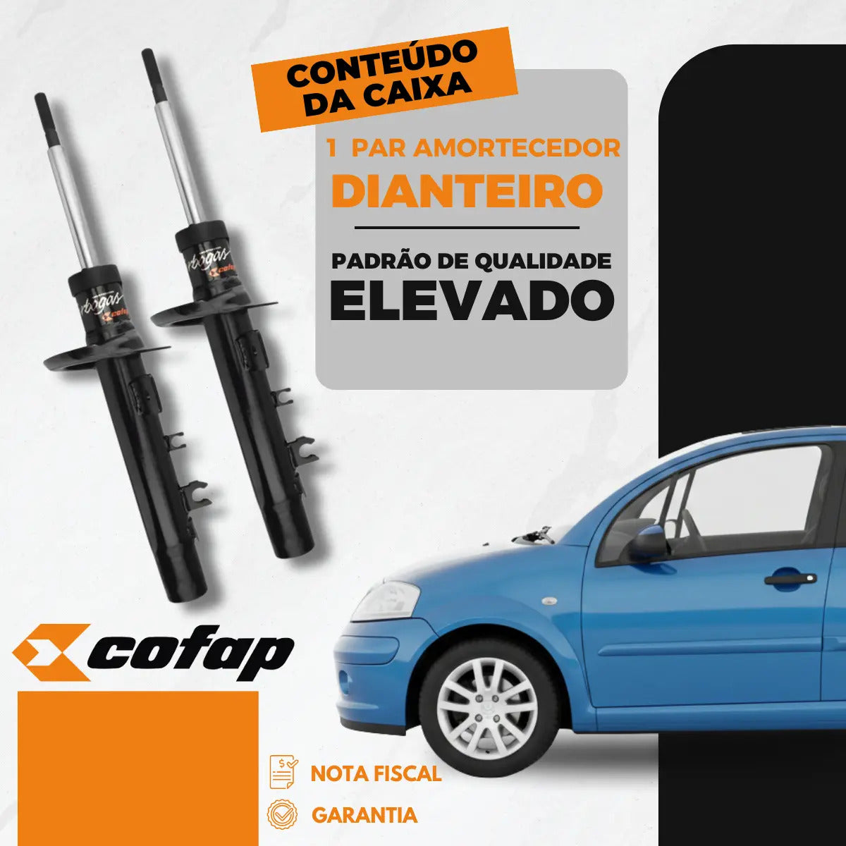 Par Amortecedor Dianteiro Citroen C3 2003 A 2012 Cofap