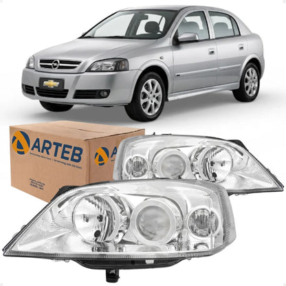 Farol Gm Astra 2003 A 2011 S/ Motor De Regulagem - Arteb