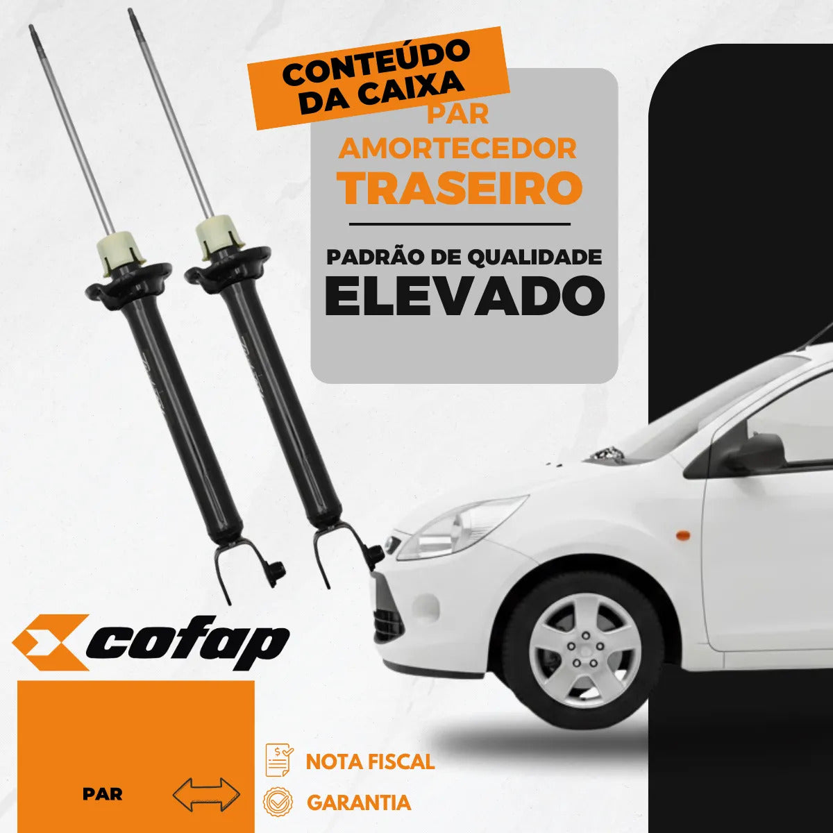 Par Amortecedor Traseiro Ford Ka 1.0 1.3 1.6 1997/2007 Cofap