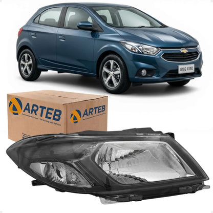 Farol Máscara Negra H4 Onix 2012 13 14 15 16 17 2018 Arteb