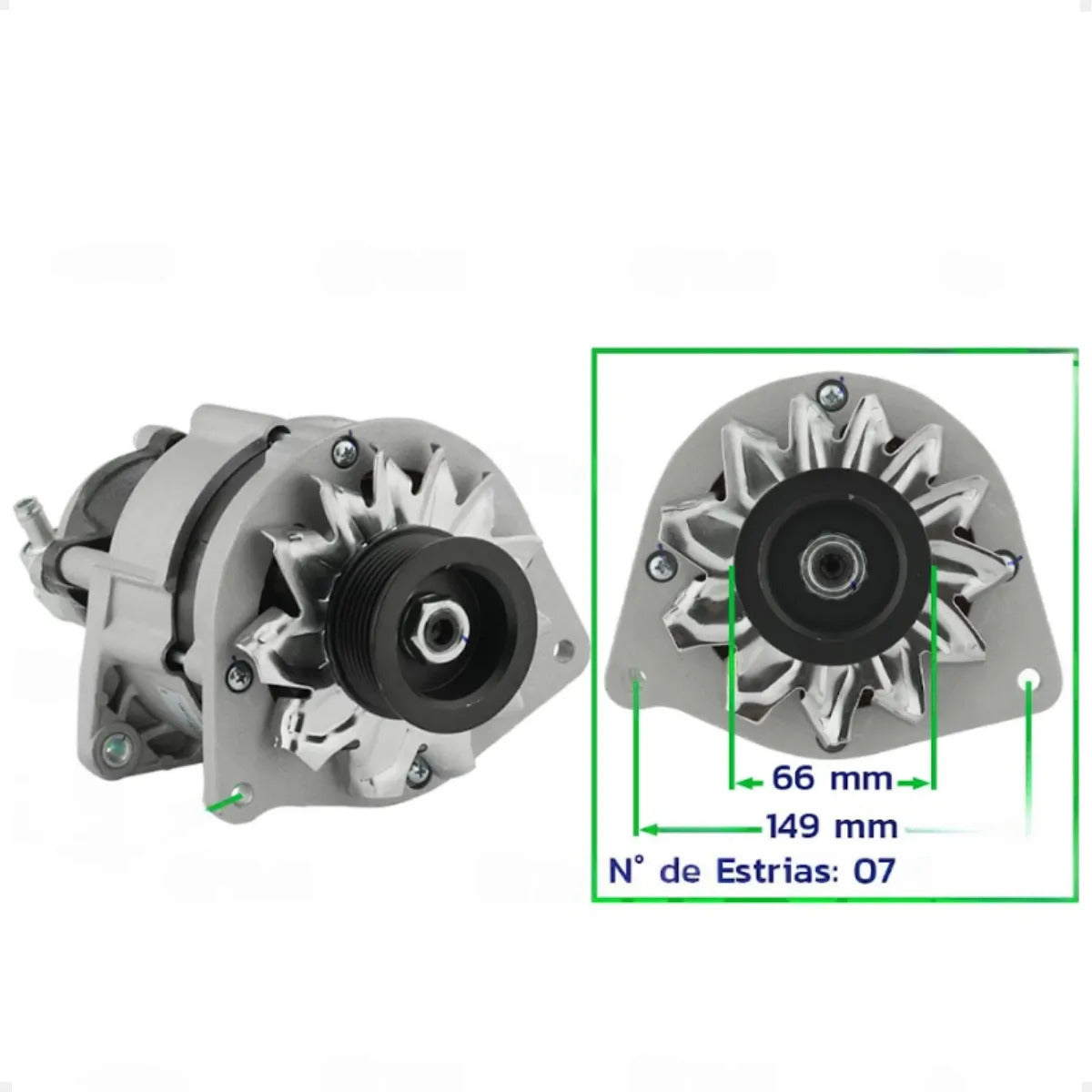 Alternador Euro Ep-70019 Completo Com Bomba Vácuo 12v 85a