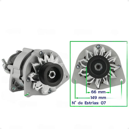 Alternador Euro Ep-70019 Completo Com Bomba Vácuo 12v 85a