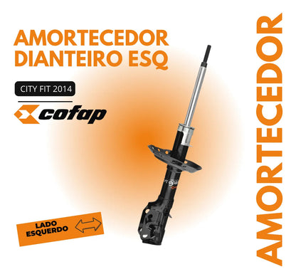 Amortecedor Dianteiro Esquerdo City Fit 2014 A 2022 Cofap