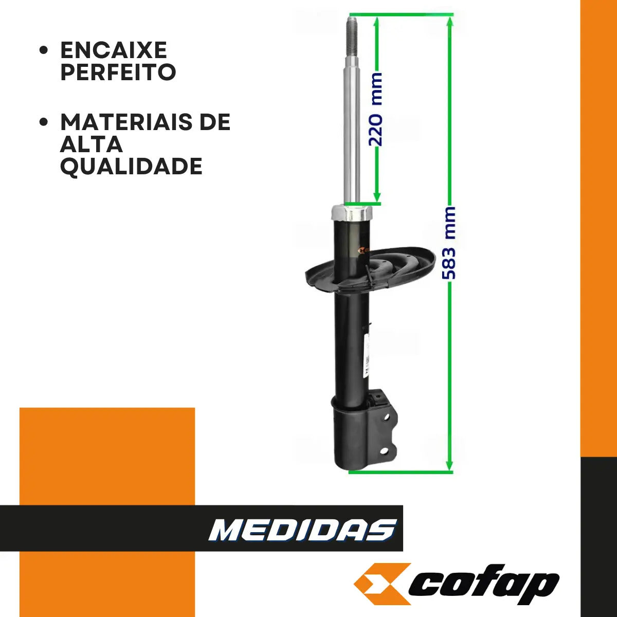 Par Amortecedor Dianteiro Logan Sandero 1.0 2021 A 25 Cofap