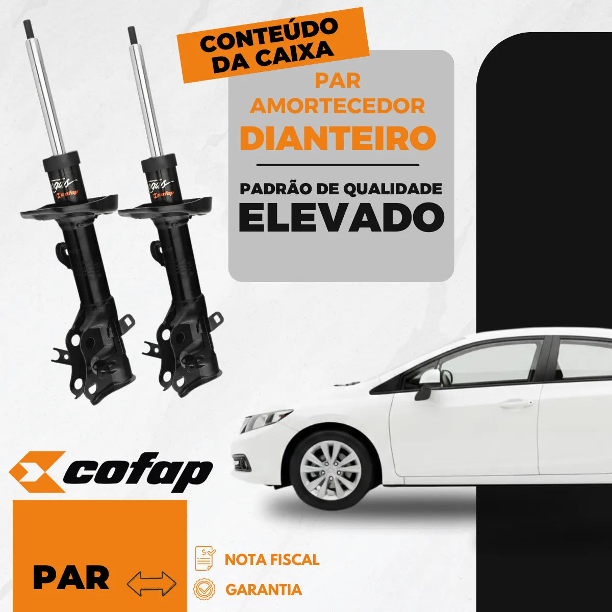 Par Amortecedor Dianteiro  Honda Civic 2.0 12/16 Cofap