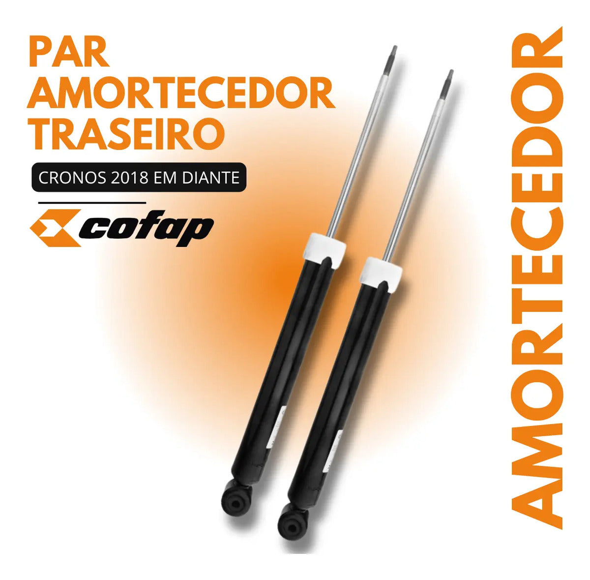 Par Amortecedor Traseiro Cronos 1.0 6v 1.3 8v 1.8 16v Cofap