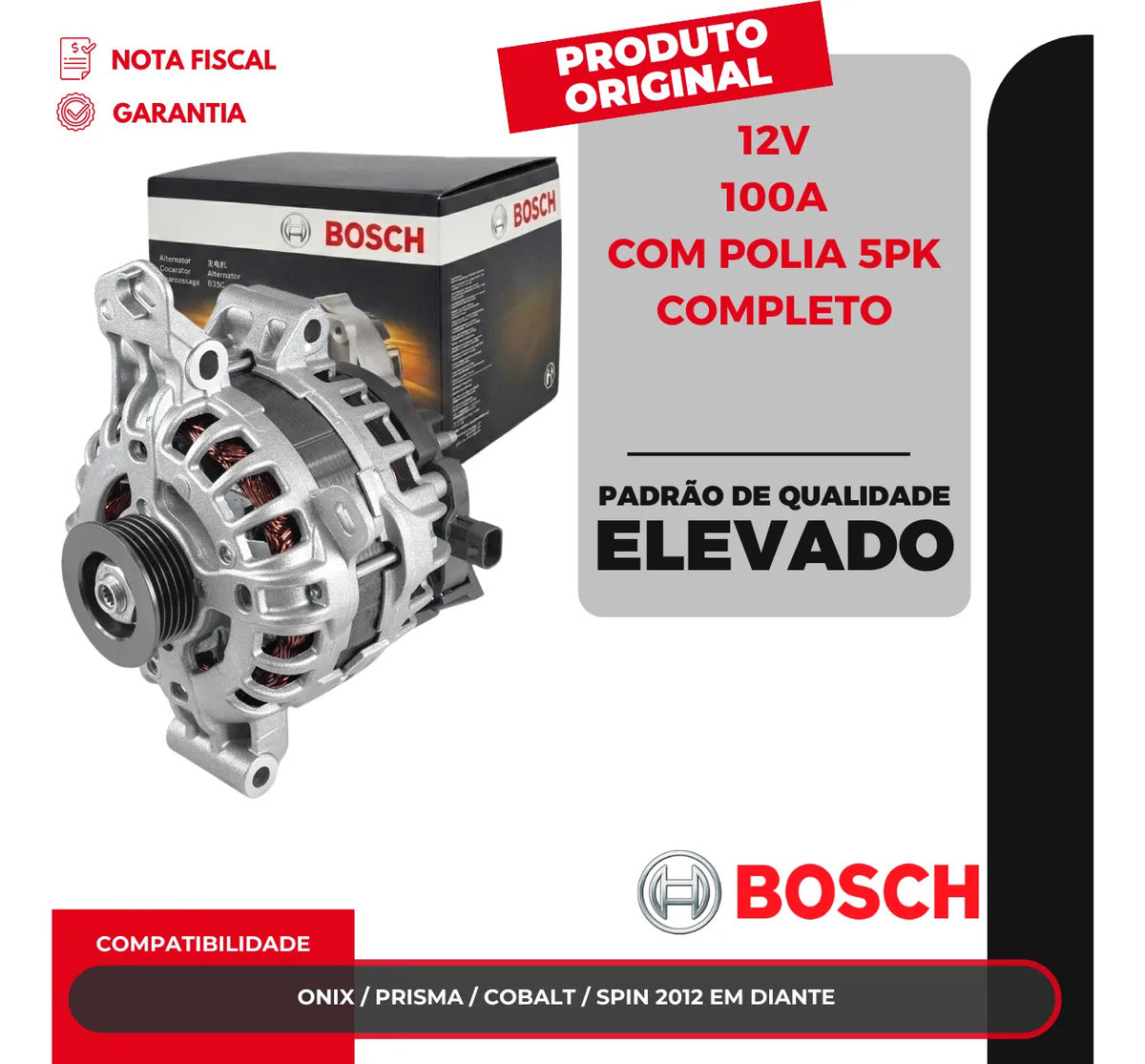 Alternador Bosch Cobalt Spin F000bl07ta