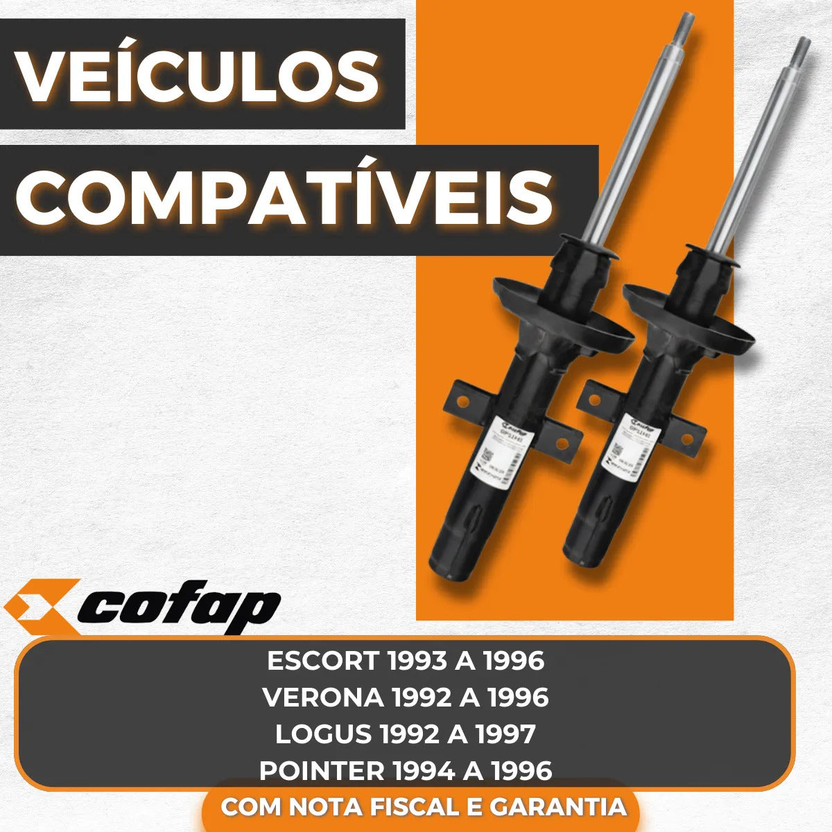 Par Amortecedor Dianteiro Escort Sapão 1993 A 1996 Cofap