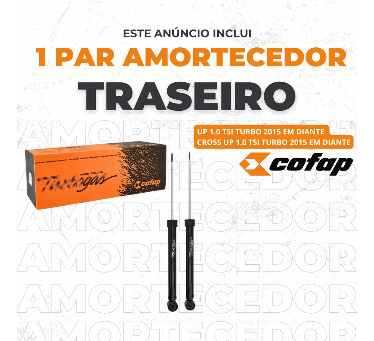 Par Amortecedor Traseiro Cofap Tsi Turbo 2015 Em Diante