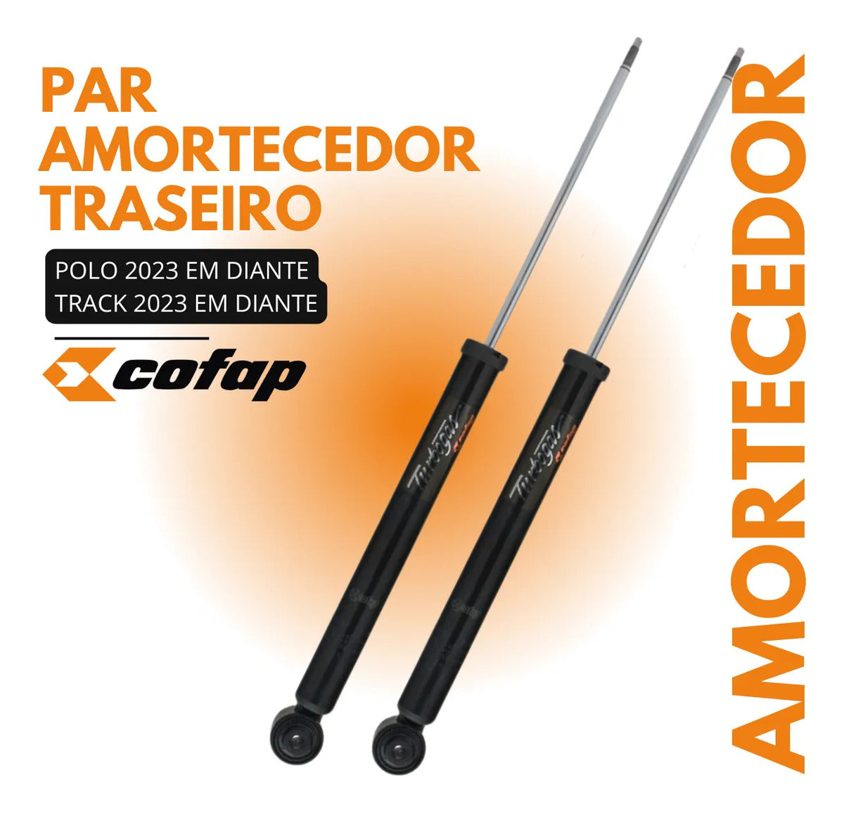 Par Amortecedor Traseiro Polo 1.0 Mpi Track Cofap