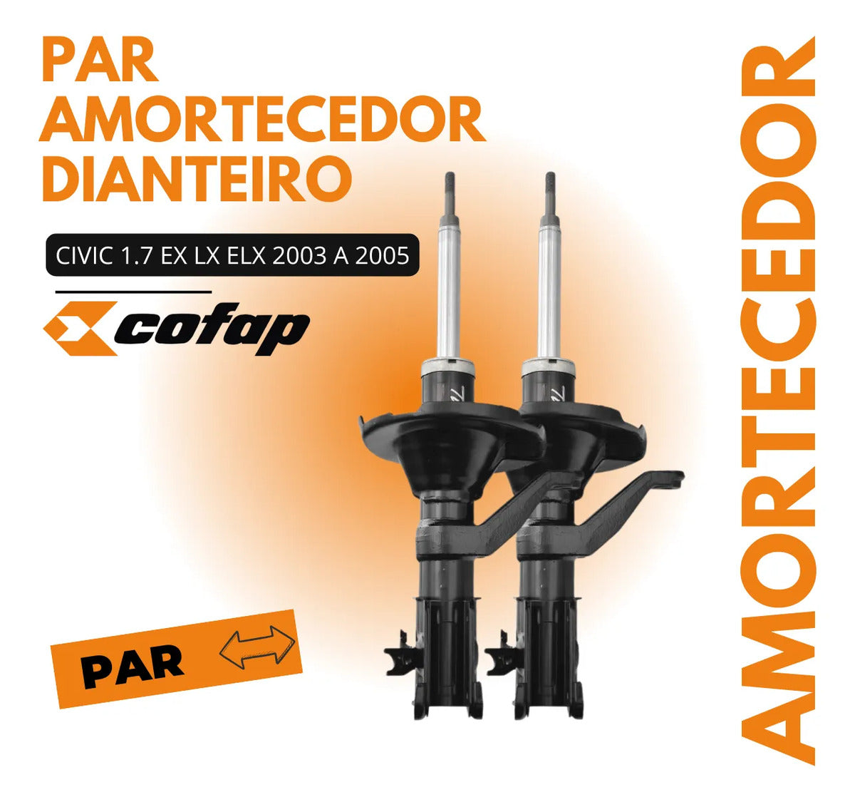 Par Amortecedor Turbogas Cofap Gp35977m - Gp35978m