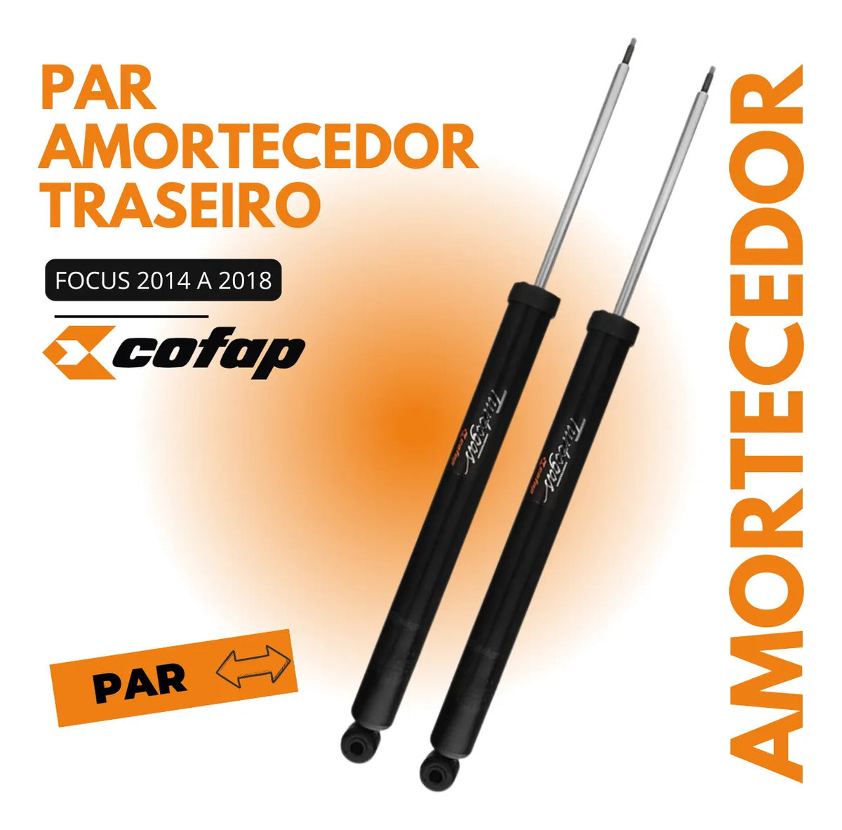 Par Amortecedor Traseiro Focus 2.0 2014 2015 Cofap Original