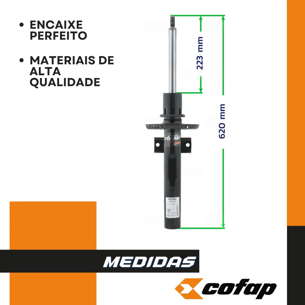 Par Amortecedor Dianteiro Crossfox Spacecross Original Cofap