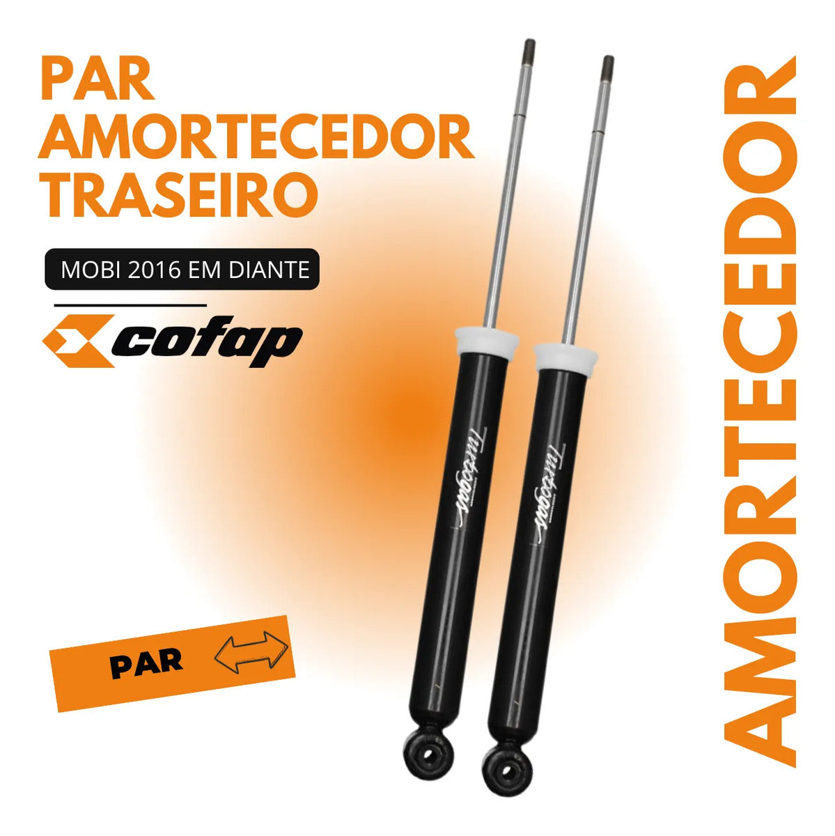 Par Amortecedor Traseiro Mobi 1.0 Flex Original Cofap