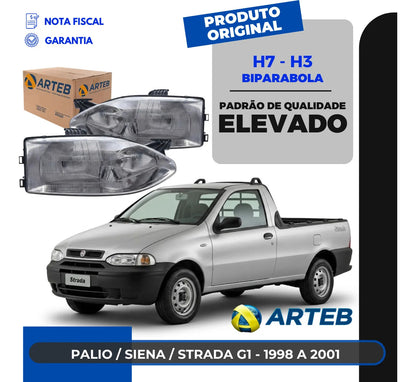 Farol Fiat Siena Strada G1 1996 A 2001 Foco Duplo Arteb