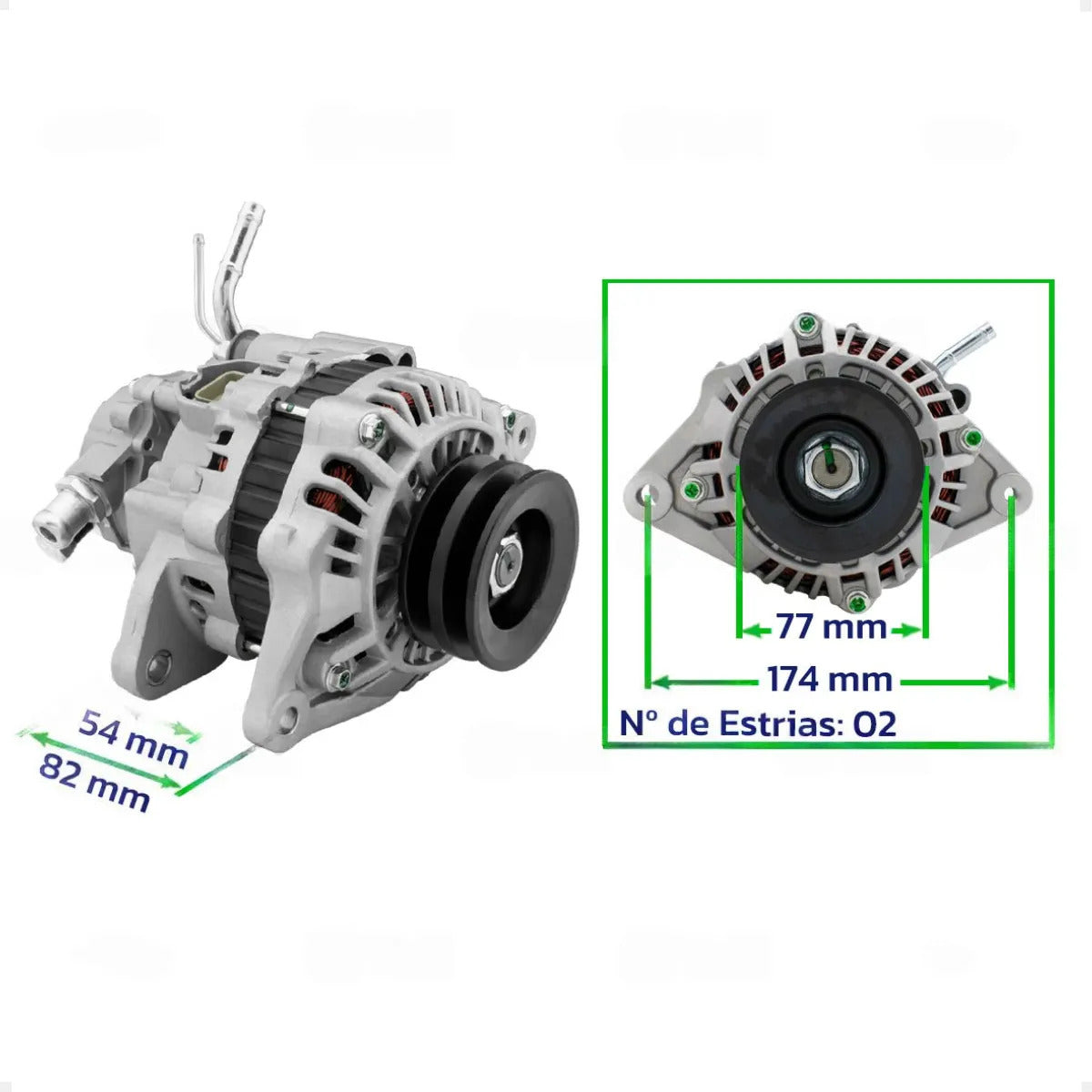 Alternador L200 2.5 1991 A 2012 Pajero 2.5 2007 A 2010 75a
