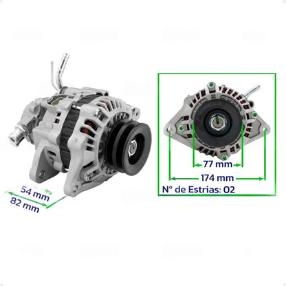 Alternador L200 2.5 1991 A 2012 Pajero 2.5 2007 A 2010 75a