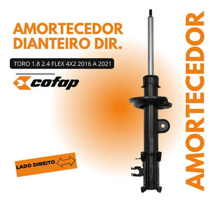 Amortecedor Dianteiro Direito Toro 1.8 4x2 Cofap Turbogas