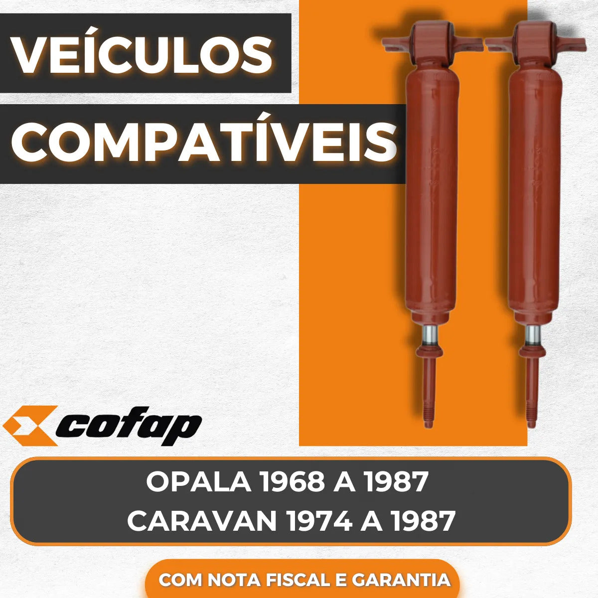 Par Amortecedor Dianteiro Caravan 1974 A 84 85 86 1987 Cofap