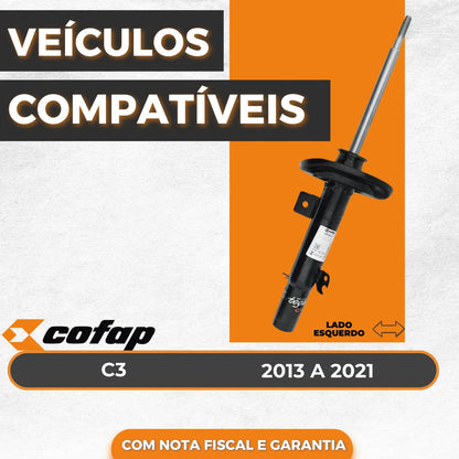 Amortecedor Dianteiro Esquerdo C3 2013 A 2021 Manual Cofap